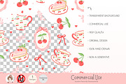 Cherry Tea Party Seamless Pattern, a Pattern Graphic by Chonnieartwork (Thumbnail 2 of 5)