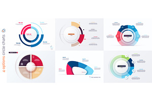 Four option infographic designs