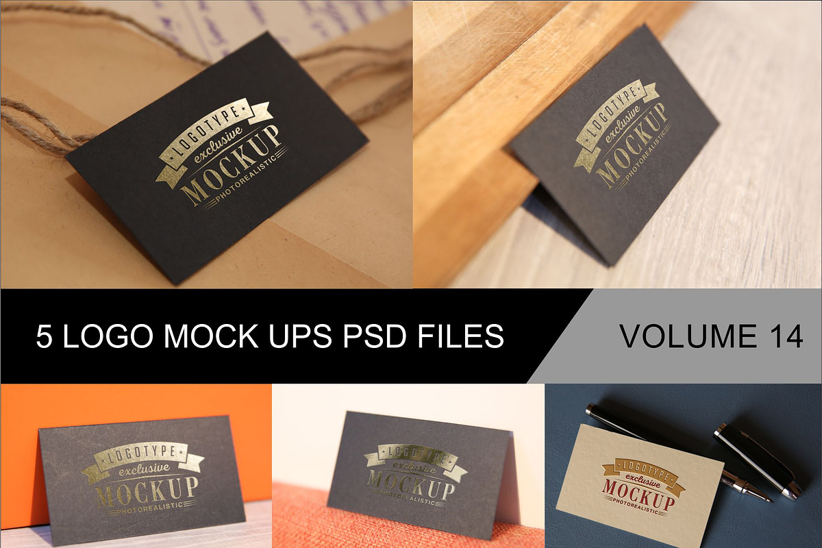Photo Realistic Mock-ups Set of 5V14, a Product Mockup by Vintage Font Lab (Photo 1 of 6)