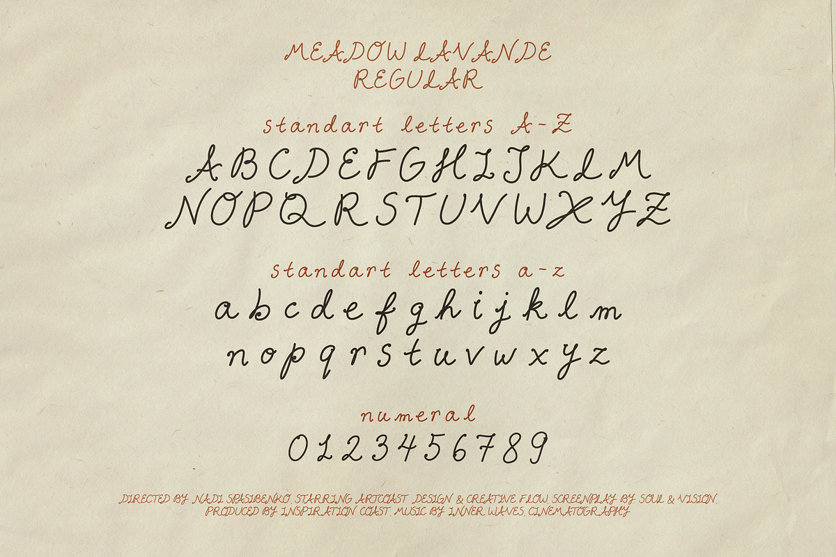 Meadow Lavande - Romantic Font, a Handwritten Font by nadispasibenko (Photo 8 of 13)