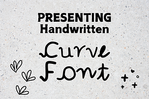 Handwritten Handdrawn Curve Font