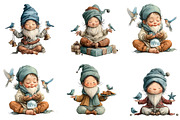 Winter Christmas Gnome Clipart, an Illustration by DreamArtGraphic (Thumbnail 4 of 5)