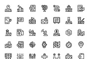 Location Maps Linear Icons, an Outline Icon by Brickclay (Thumbnail 5 of 5)