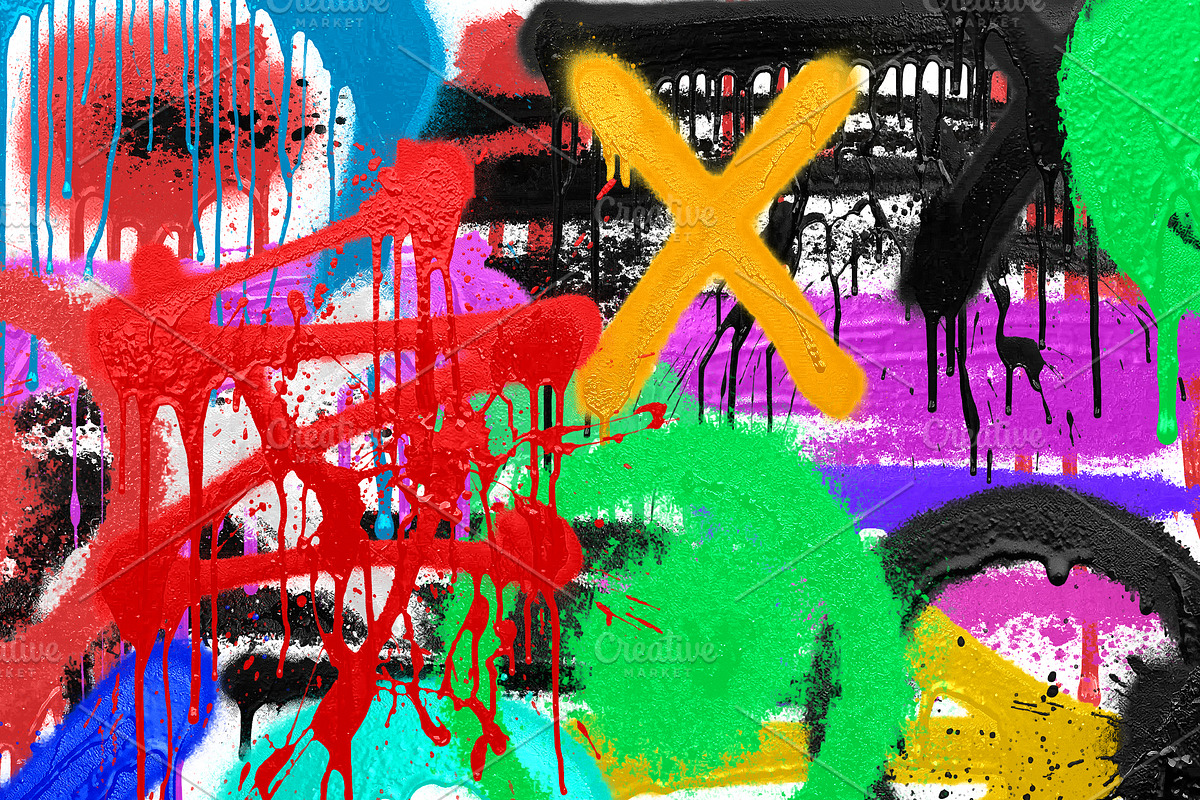 35 Spray Paint Texture Overlays, an Object Graphic by smishura (Photo 6 of 6)