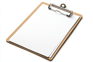 Blank clipboard with white paper rea, a Background Photo by Pixeness Studio