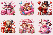 Valentine Sweet Cow Clipart Bundle, a Seasonal Illustration by Craft Nest (Thumbnail 2 of 5)