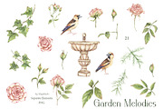 Watercolor Garden Melodies, a Decorative Illustration by MayaNavits (Thumbnail 8 of 10)