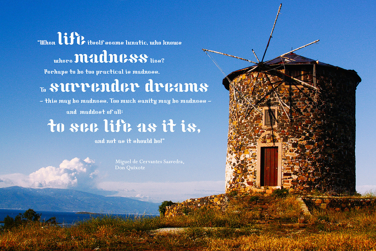 Windmills - ornate swirling serif font preview 3