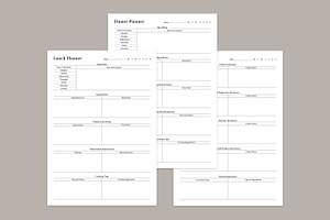 Meal Planning Pages Set V-06