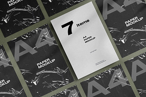 A4 Paper / Stationery Mockups 02, a Pens & Pencil Mockup by dpi