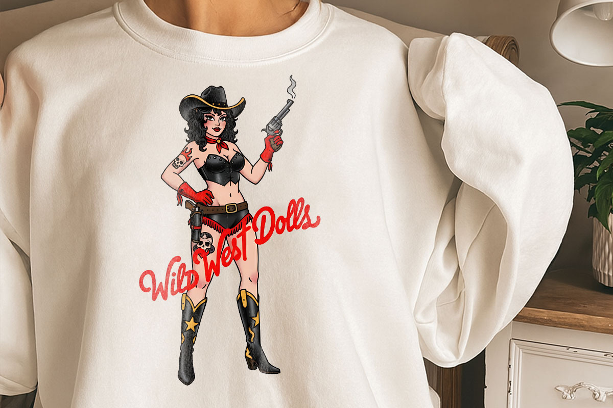 Retro Pin-Up Cowgirl Clipart Bundle, a Graphic by GlitterCraft (Photo 41 of 61)