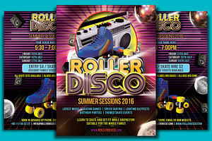 Roller Disco Flyer Template