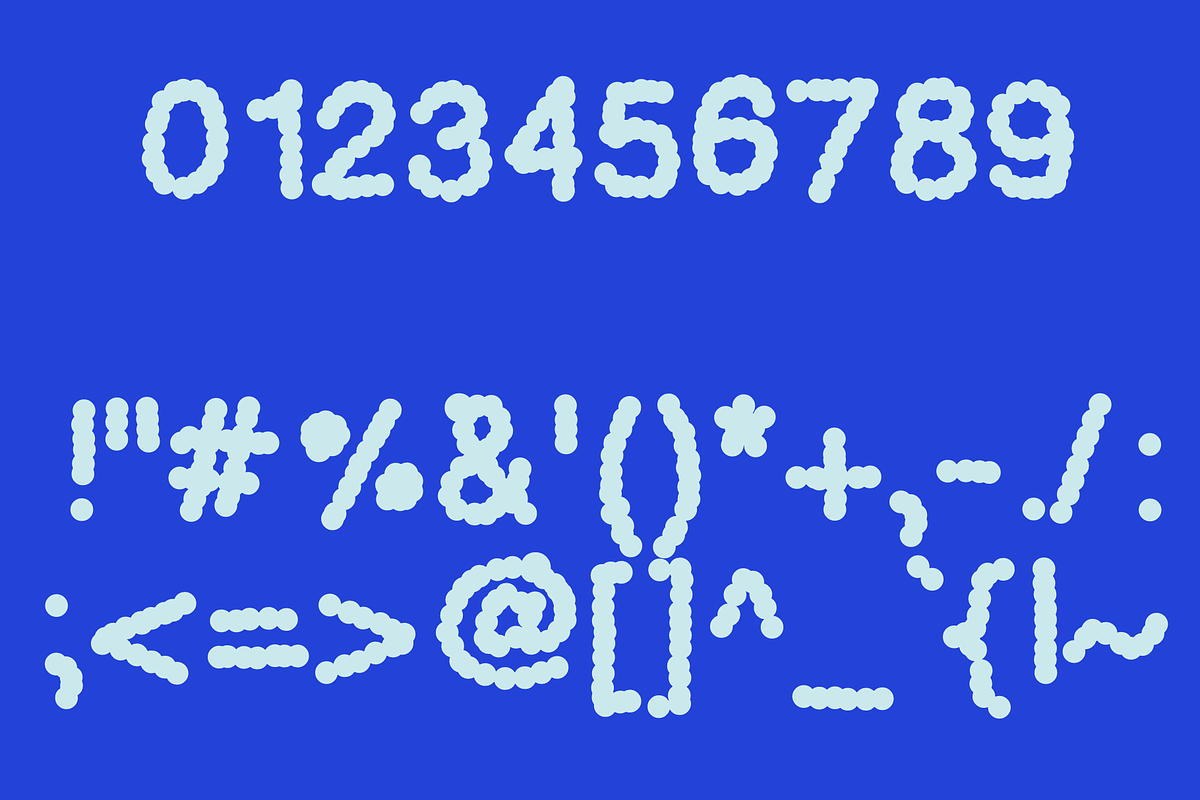 The Thinker bubble dotted fun font, a Handwritten Font by Ashiya Pixel (Photo 18 of 21)