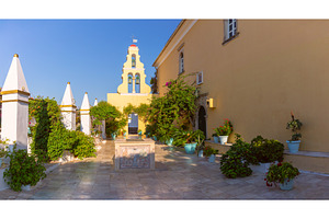 Bell tower of Theotokos Monastery in, an Architecture Photo by kavalenkava