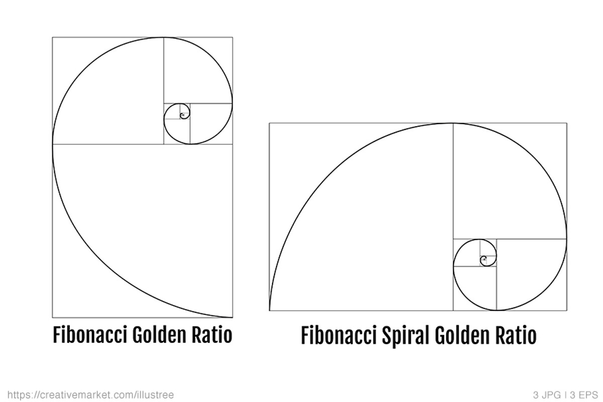Fibonacci golden ratio, vector, a Graphic by Illustree (Photo 1 of 2)
