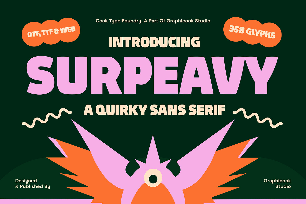 Surpeavy, a Font by graphicook (Photo 1 of 10)