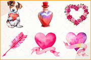 Valentines Day Clipart Png, an Illustration by Watercolor design (Thumbnail 2 of 4)