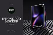 iPhone Duo Mockup, an iPhone Mockup by PopotLane (Thumbnail 1 of 4)