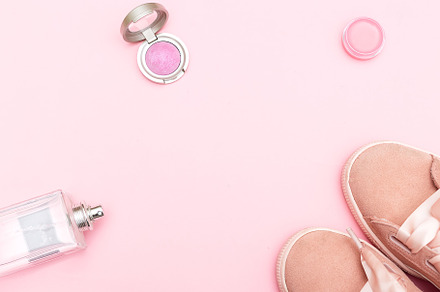 Pink sneakers and accessories., a Beauty & Fashion Photo by Nastassia