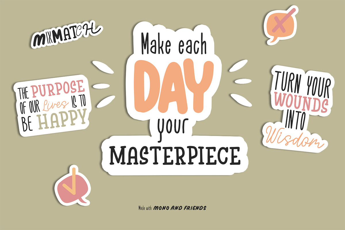 Mono and Friends, a Script Font by alit design (Photo 16 of 20)