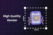 Artificial Intelligence 3D Icon, an Object Graphic by Artnivora.Std (Thumbnail 2 of 4)