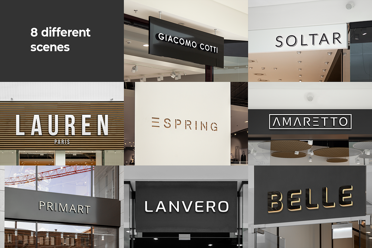 3D Logo Storefront Mockups, an Advertising Mockup by Mint Mockups (Photo 3 of 11)