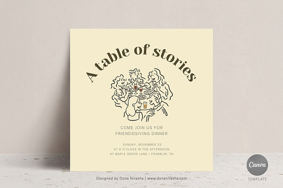 Friendsgiving Canva Invitation preview 7