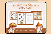Cozy Mushroom GoodNotes Sticker Pack, a Food Illustration by Ashy's Art Studio (Thumbnail 1 of 5)