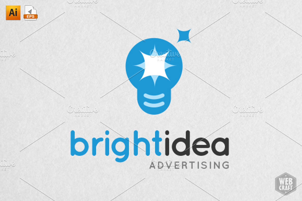 Bright Idea Logo Template, a Branding & Logo Template by WebCraft (Photo 1 of 4)