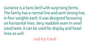 Curiance, a Sans Serif Font by Bettina Lüber (Thumbnail 5 of 9)