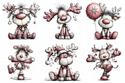 Christmas Reindeer Clipart, an Illustration by Daily.Designs (Thumbnail 3 of 5)