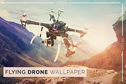 Flying Drone Wallpaper, a Wallpaper Graphic by The Drone Shop (Thumbnail 1 of 2)