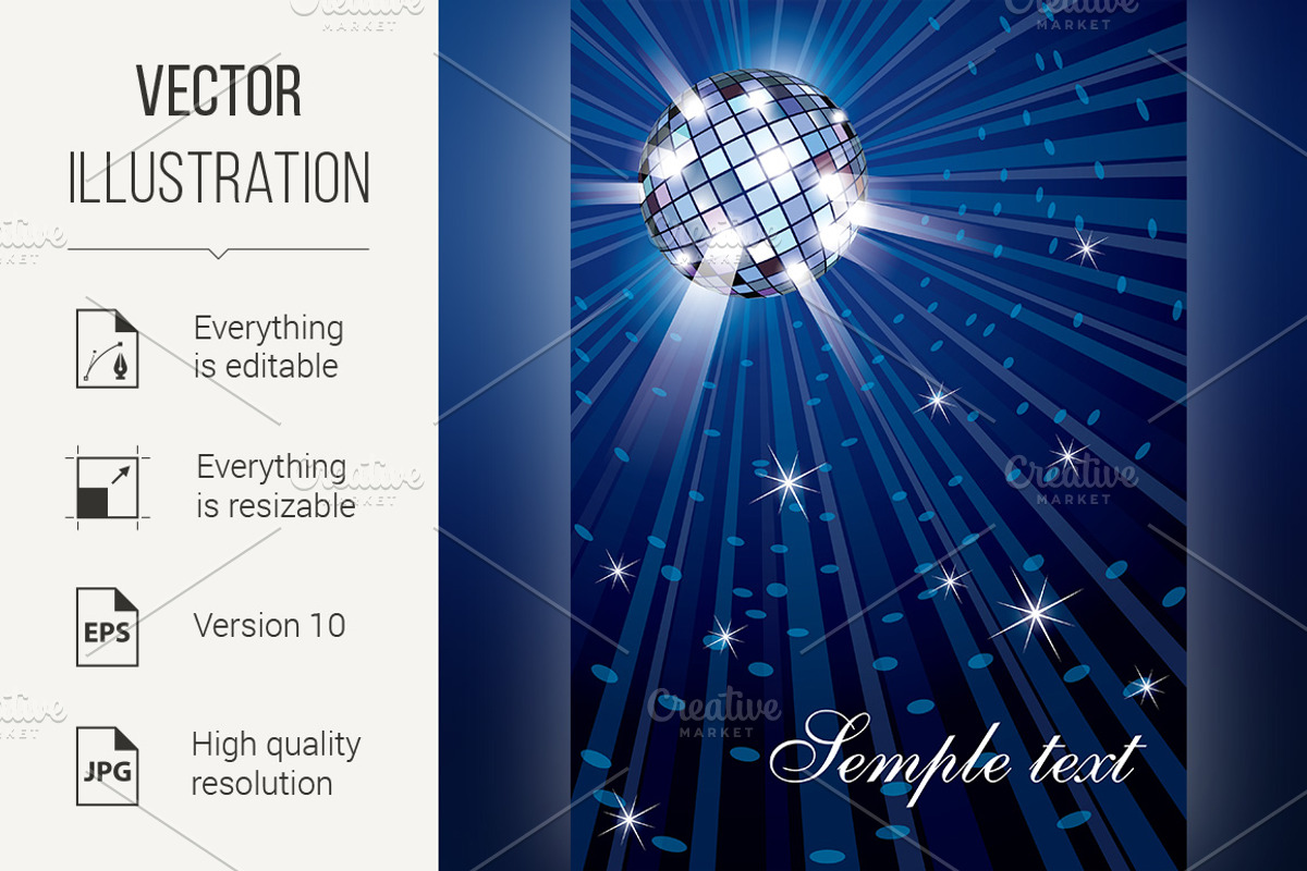 Mirror disco ball, a Background Graphic by DvargShop