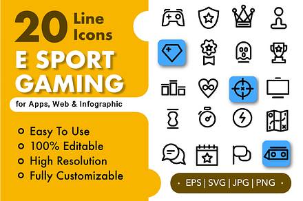 Esport Gaming - Premium Icons Pack