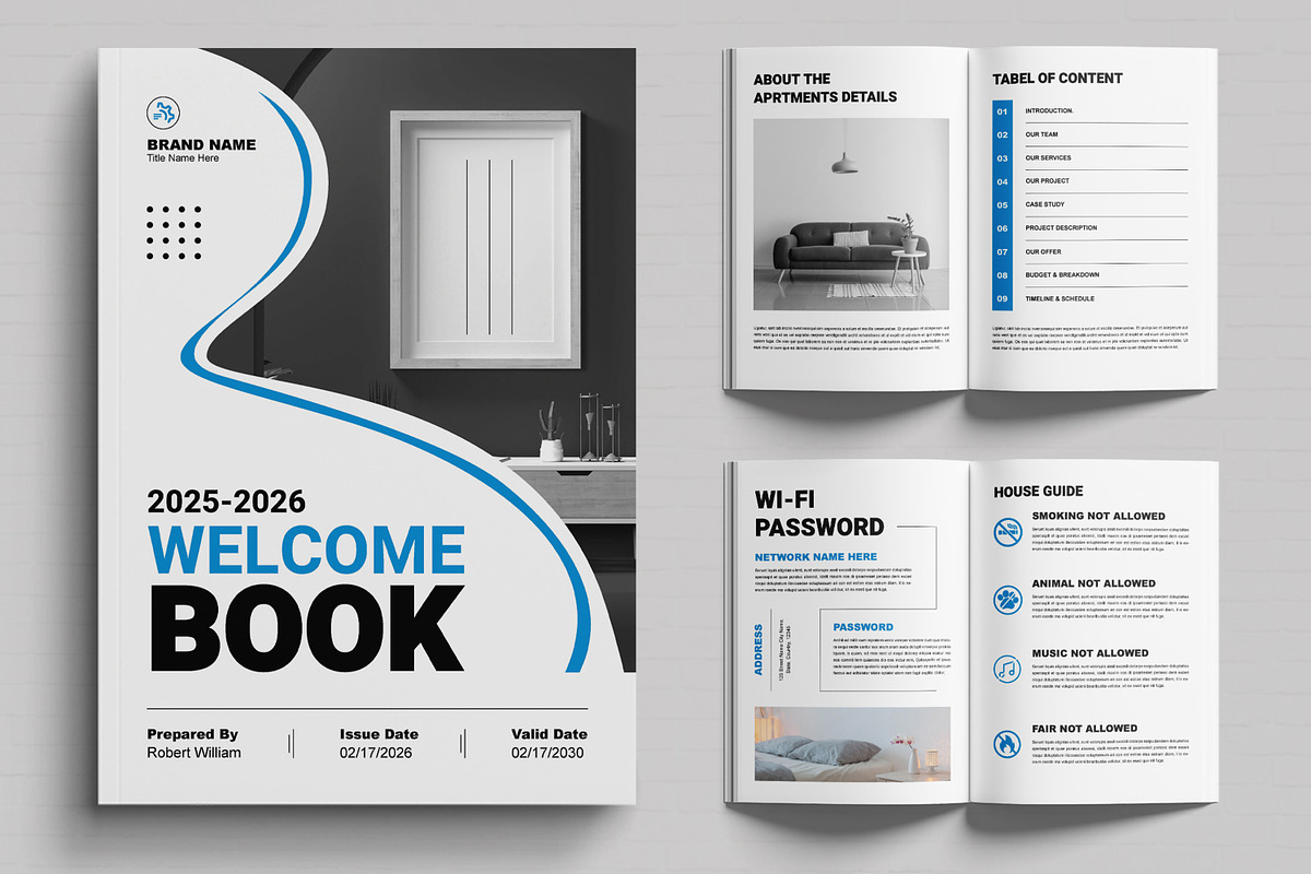 Welcome Book Design Template Layout, a Stationery Template by MightyDesign (Photo 1 of 6)