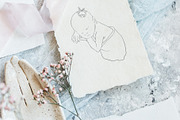 Newborn Line Art Clipart, a Person Illustration by natalisart (Thumbnail 9 of 10)