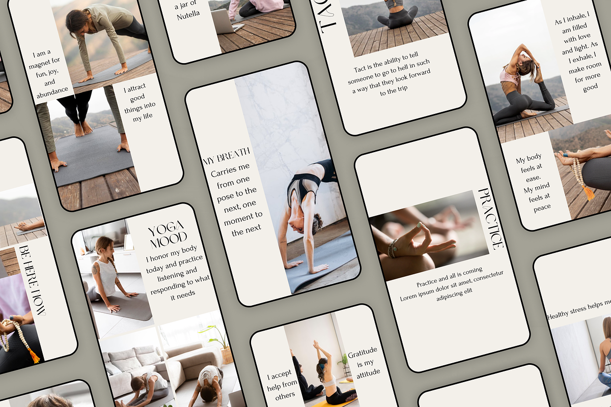 Instagram Yoga Canva Template, a Social Media Template by ...