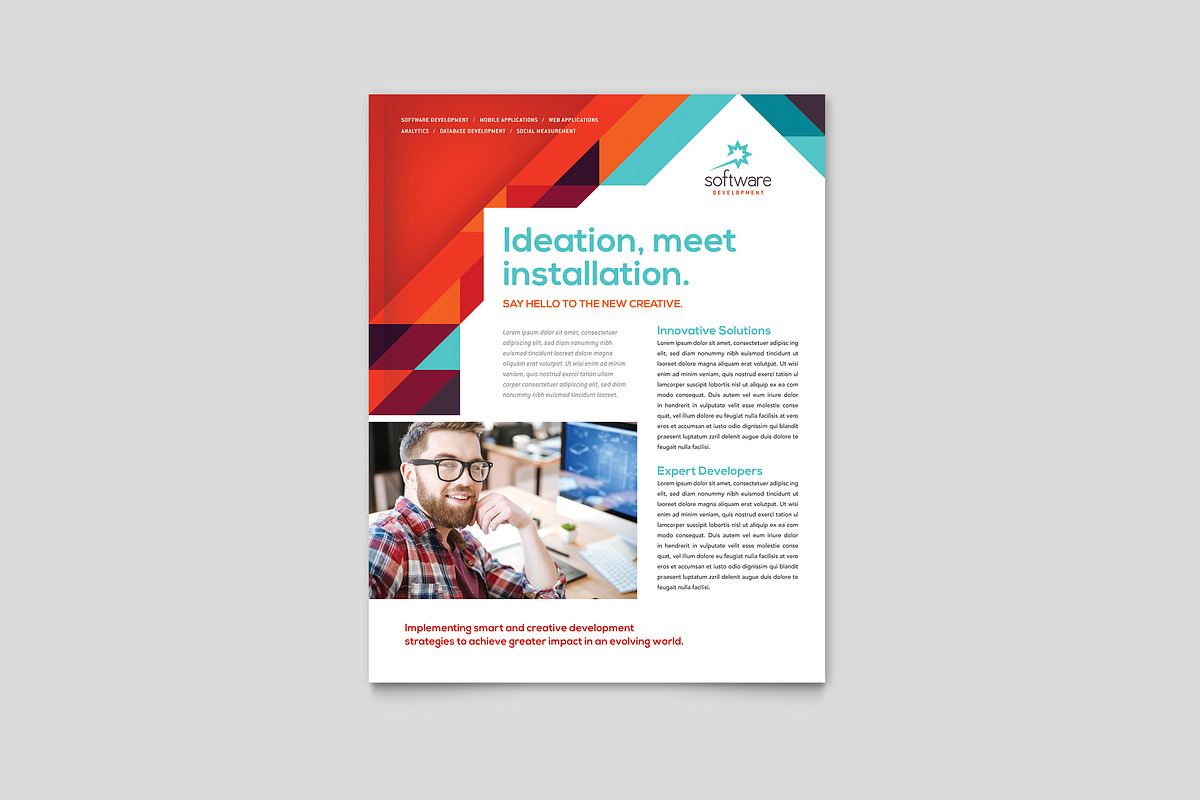 Software Developer Flyer Template, a Flyer Template by StockLayouts (Photo 2 of 5)