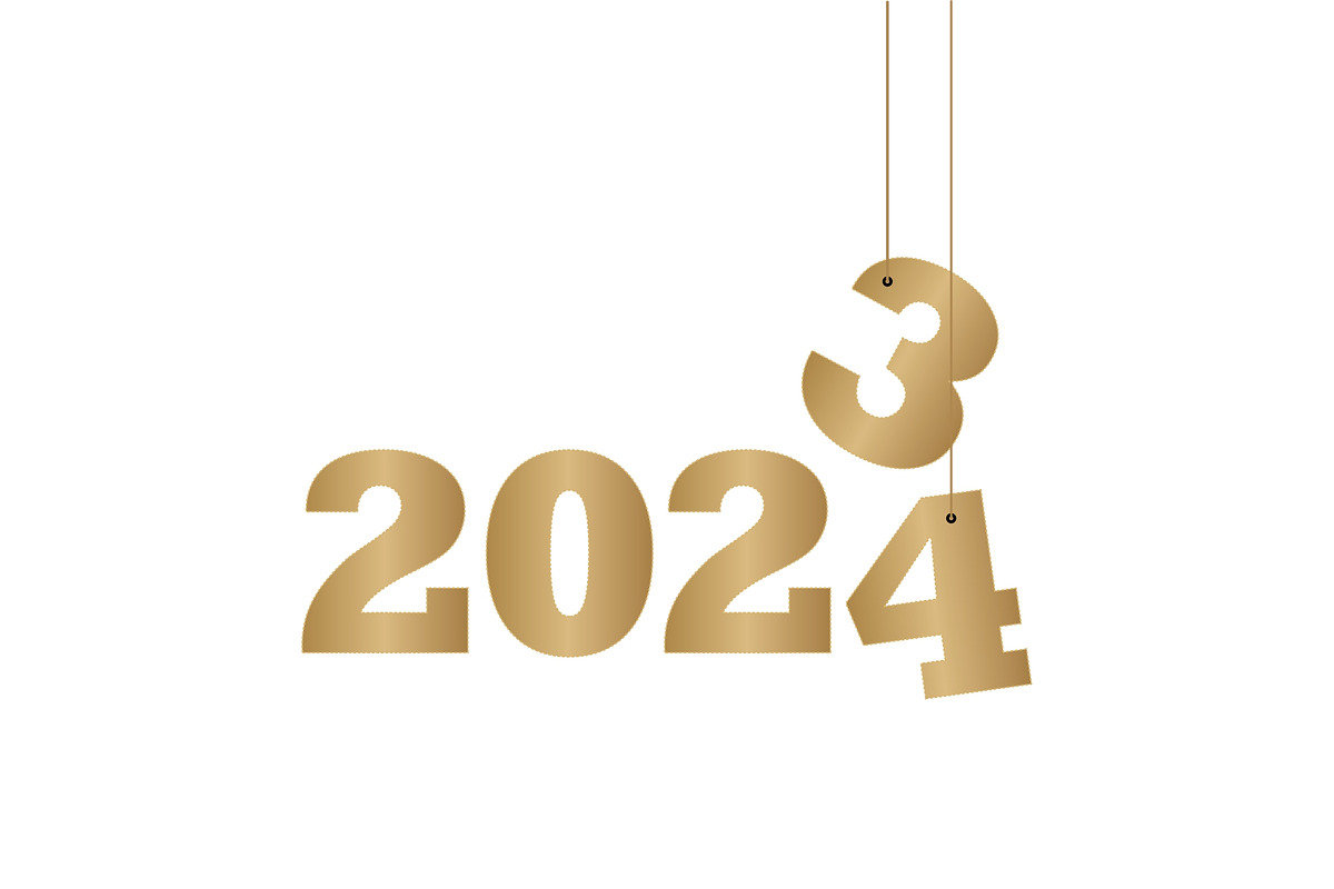 2024 Logo, Creative 2024 New Year, a Branding & Logo Template by designnprints