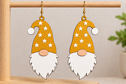 Christmas Gnome Earrings Laser Cut, a Seasonal Illustration by Canvas Craft (Thumbnail 4 of 4)