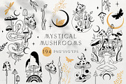 Mystical Mushrooms - graphic kit, an Animal Illustration by My Space Garden (Thumbnail 1 of 17)