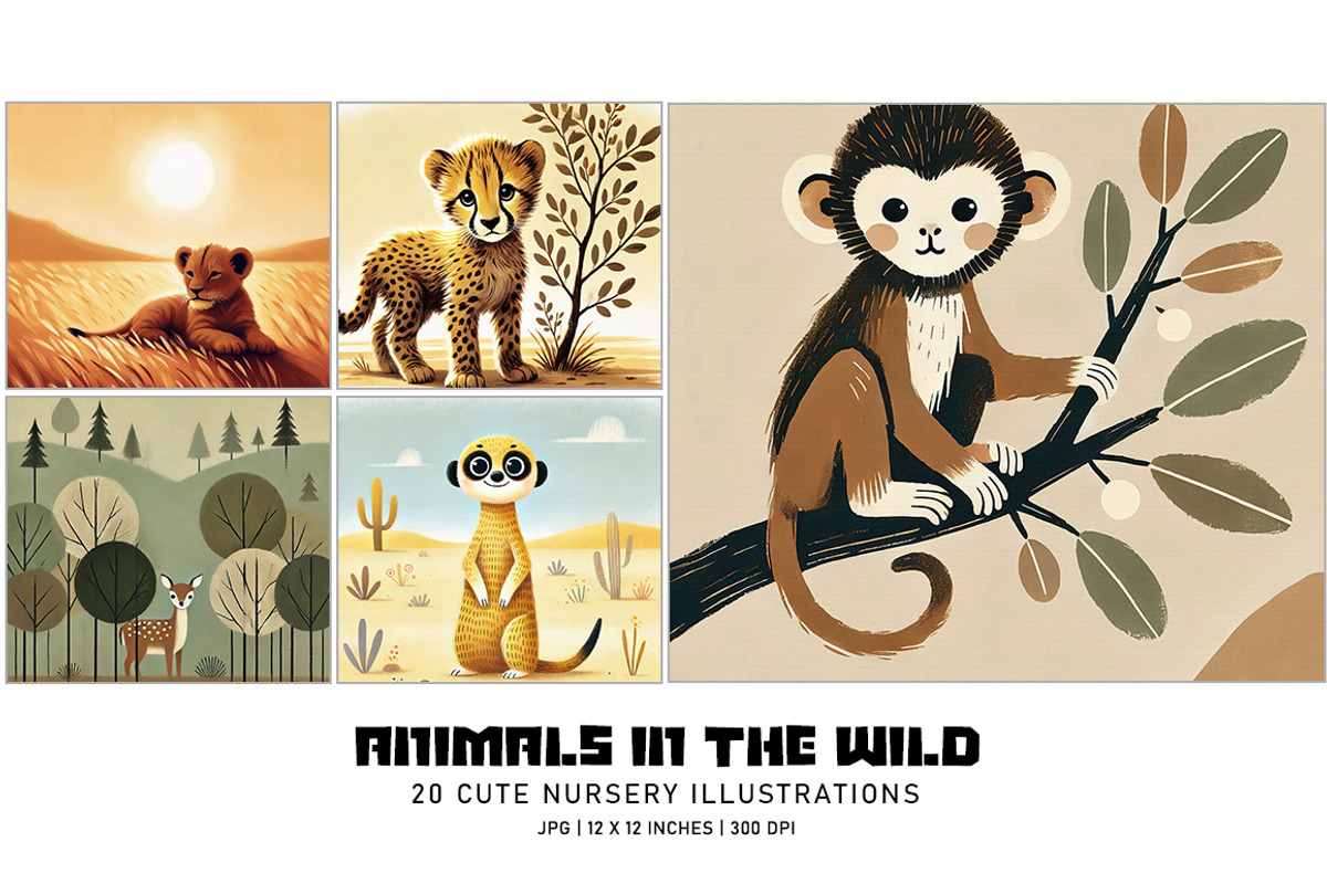 Animals in the Wild, a Decorative Illustration by Digital Art Creations (Photo 3 of 8)