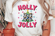 Colorful Glitter Holly Jolly Png, an Illustration by Craft Nest (Thumbnail 2 of 6)