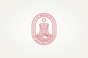 big curved wave line art logo, a Branding & Logo Template by Blazybone