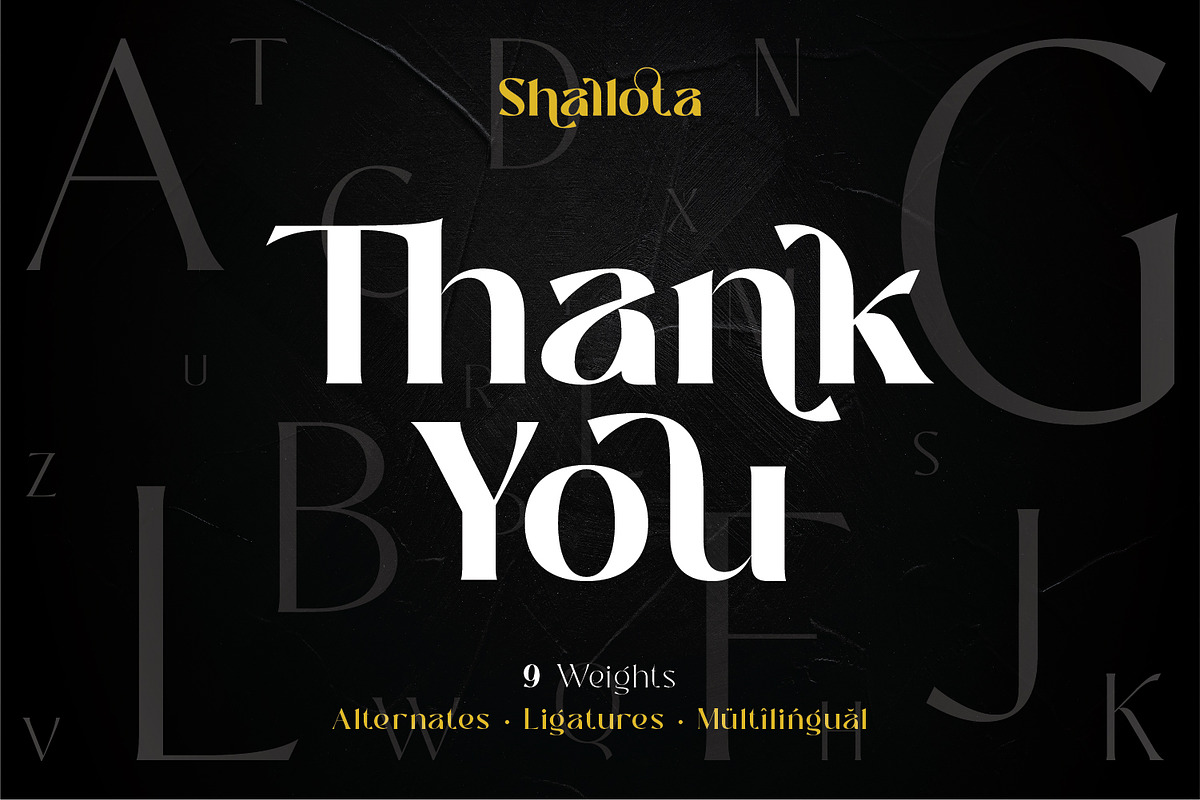 Shallota - Stylish Display Font, a Sans Serif Font by Ekahermawan (Photo 13 of 13)