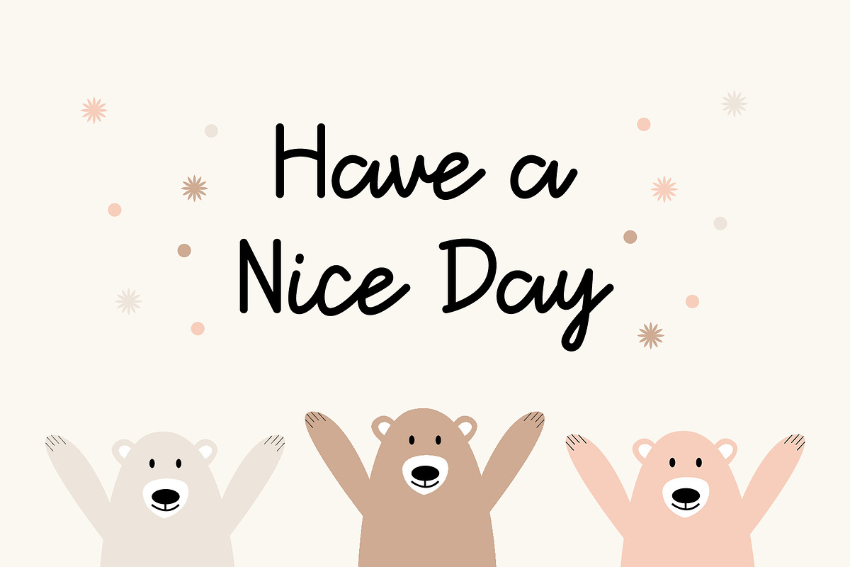 Hello Bear | Cute Script Font, a Script Font by Lightsense (Photo 11 of 11)
