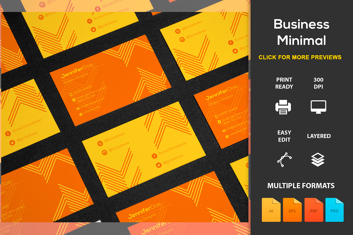 Business Card Minimal, a Business Card Template by DesignsStore (Photo 1 of 3)