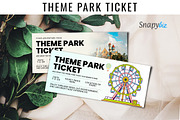 Theme Park Trip Ticket Template, a Card Template by Snapybiz (Thumbnail 4 of 10)