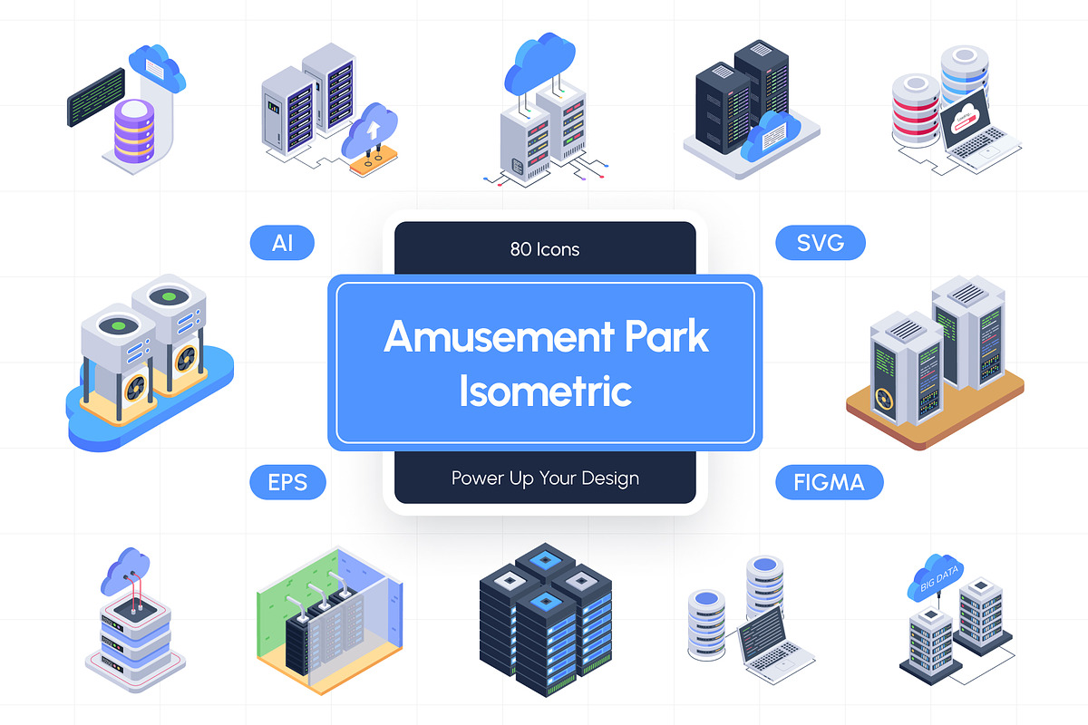 Data Center Isometric Icons, an Emoji Icon by Vectors Market (Photo 1 of 9)