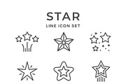 Set line icons of star, an Outline Icon by motorama (Thumbnail 1 of 2)